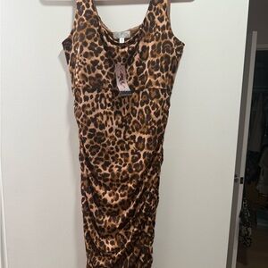 Sofia Vergara Leopard Print Sleeveless Wiggle Dress 🆕🤠